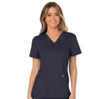 bluza medyczna damska revolution grafitowa szara z jedwabiem