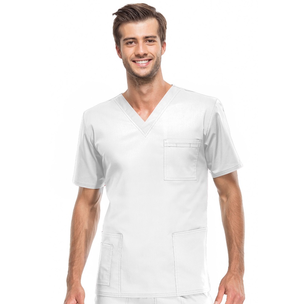 Bluza medyczna męska Cherokee Core Stretch 4725 whtw biala z bawelna