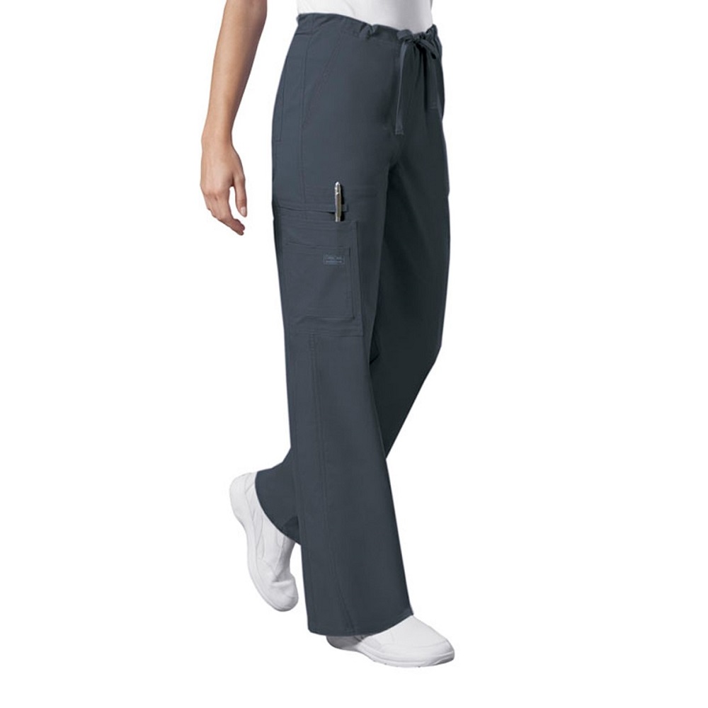 Spodnie medyczne Cherokee Core Stretch 4043 Cargo lekarskie bojowki grafitowe szare pewter