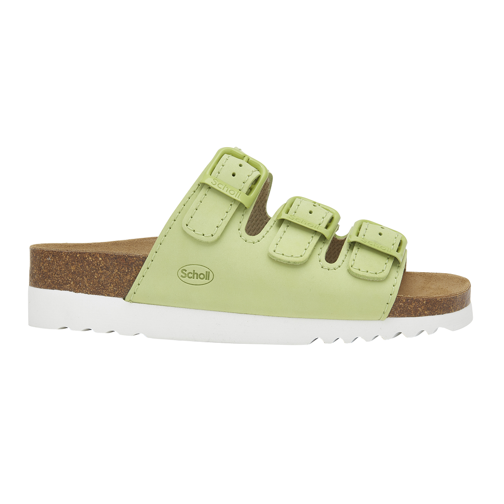 Klapki zdrowotne Scholl Rio Wedge AD MED jasnozielone