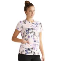 Bluza medyczna damska wzór Blooming Day 2271 BGMD kwitnace rosliny