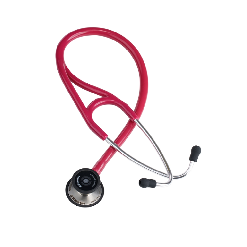 Stetoskop Riester Cardiophon 2.0 burgundowy z głowicą ze stali nierdzewnej kardiologiczny stetoskop